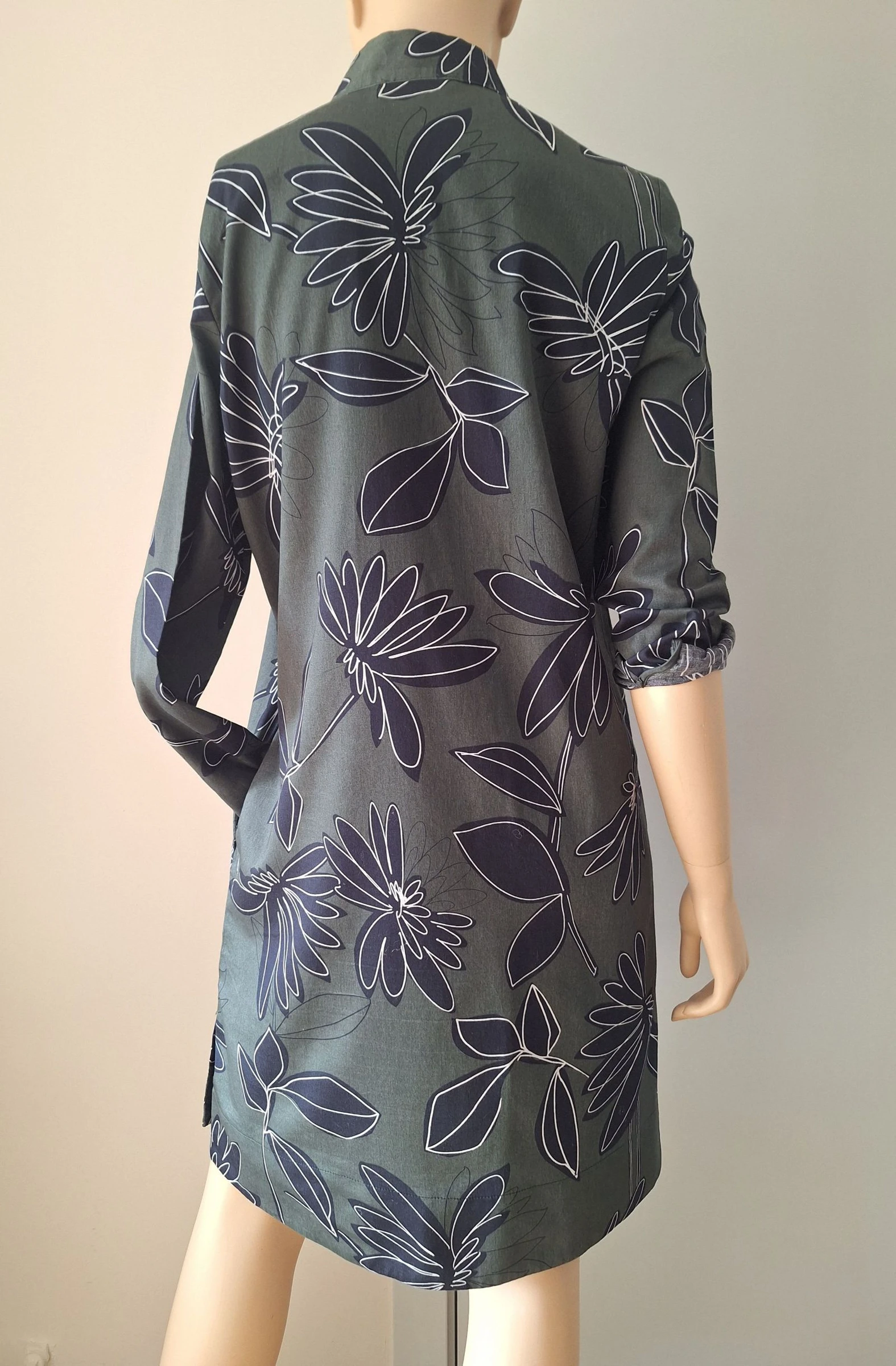 Vestido de verão Bugatti verde/azul-marinho P/36 algodão – photo 3